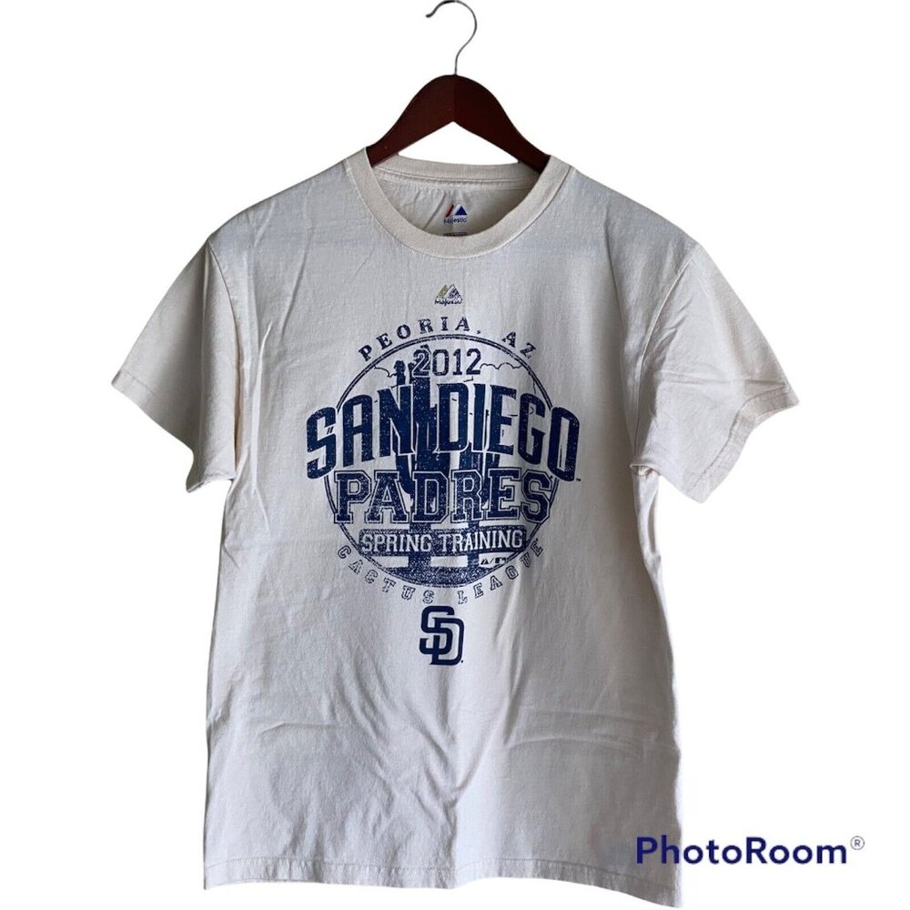 San Diego Padres Cream S/S T-Shirt Men's Size M MLB Spring Training 2013 Cactus